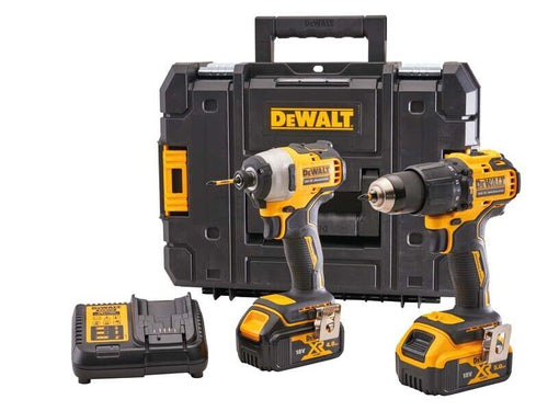 Dewalt 18V XR Brushless Drill and Impact Driver Twin Kit with batteries, charger, and TSTAK II box – Keans Claremorris