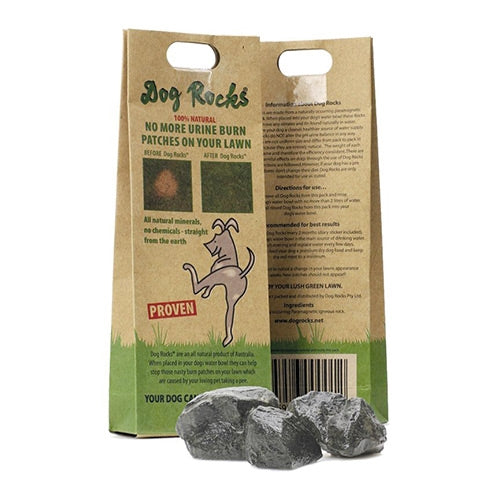 Dog Rocks natural water filter prevents dog urine lawn burn, improves water quality, 200g pack – Keans Claremorris.