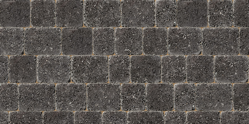 Charcoal Kilsaran Mellifont Setts in six sizes arranged in a neat, repeating pattern.