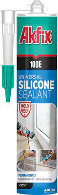 Akfix Brown Silicone Sealant 330ml tube for waterproof sealing – available at Keans Claremorris