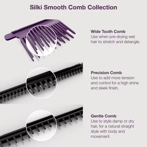 Shark SilkiPro Hair Straightener & Dryer 2-in-1 – Plum Satin | HT401UKPU - Image 2