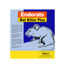 Endorats Rat Killer 150g bait sachets with brodifacoum for rat control, safe for use in bait stations – Keans Claremorris.