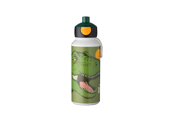 Mepal 400ml Dino pop-up drinking bottle for kids, leakproof, easy to use, dishwasher safe – available at Keans Claremorris