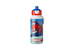 Mepal 400ml Spiderman pop-up drinking bottle, leakproof, child-friendly, dishwasher safe – available at Keans Claremorris.