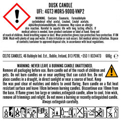 Lumiere Range - Single Wick 34cl Candle - Dusk (Crepusclue)