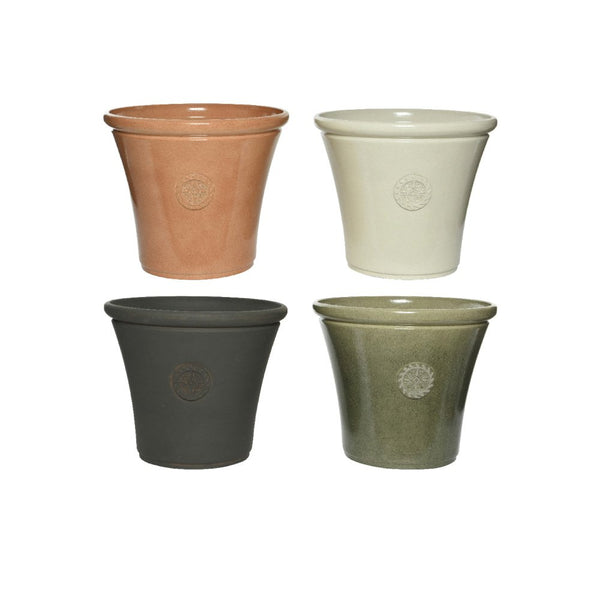 Sarah Planter H40cm, 35L polystone pot in terracotta, cream, green, black, indoor/outdoor, recycled material – Keans