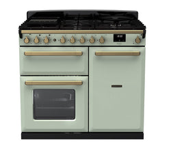 Rangemaster Dual Fuel Estel Deluxe 100cm Antique Brass Trim