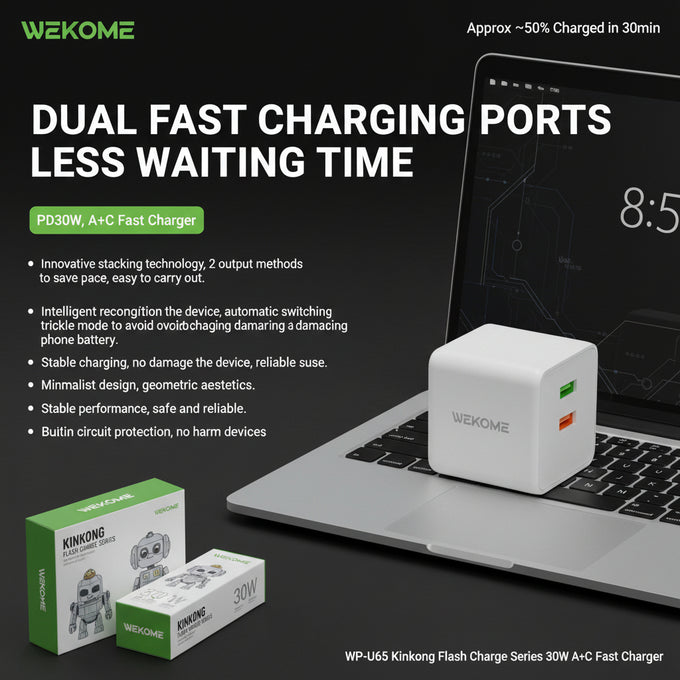 Wekome 65W Super Fast Charger - Image 3
