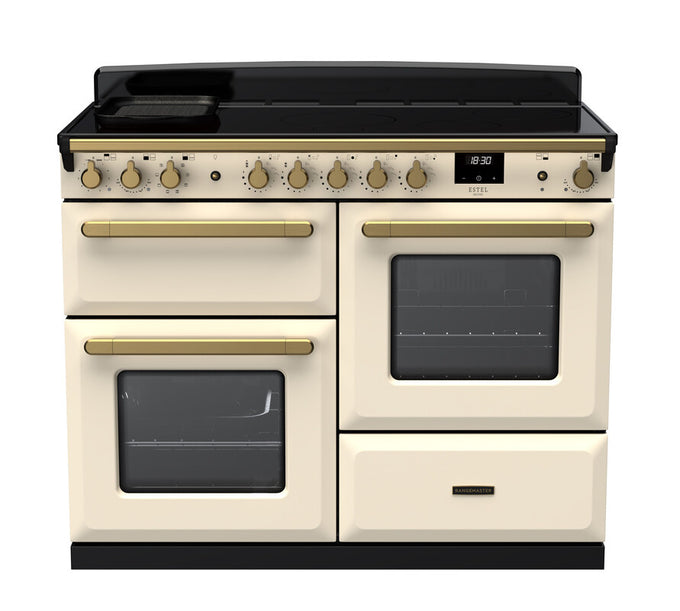 Rangemaster Induction Estel Deluxe 110cm Antique Brass Trim - Image 3