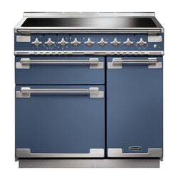 Rangemaster Elise 90CM induction range cooker with double oven, sleek black finish – available at Keans Claremorris
