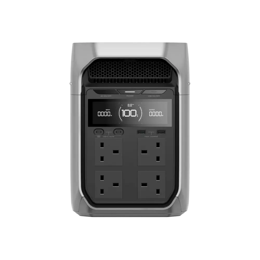 EcoFlow DELTA 3 portable power station 1536Wh capacity 1800W output 500W solar input - Keans Claremorris