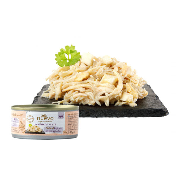 Nuevo Cat Food Chicken and Egg 70g pouch with premium meat, fruits, vitamins, vet-approved recipe – Keans Claremorris.