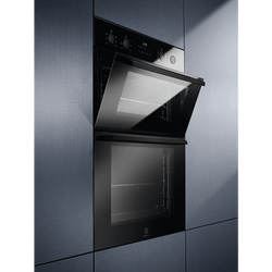 Electrolux Built In Double Oven Black with Self Clean Liners EDFDC46K