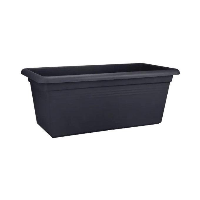 Green Basics Garden XXL 80cm black recycled plastic flowerpot with matching saucer, eco-friendly, from Keans Claremorris