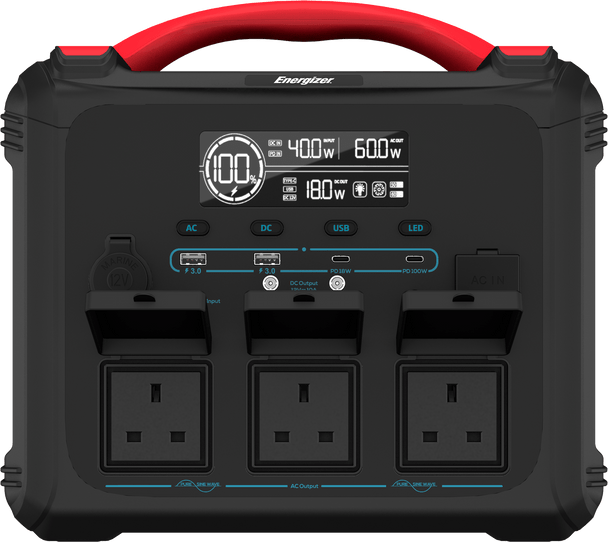 Energizer 1102.5Wh Power Station PPS1100W2F-UK portable power supply, high capacity, available at Keans Claremorris
