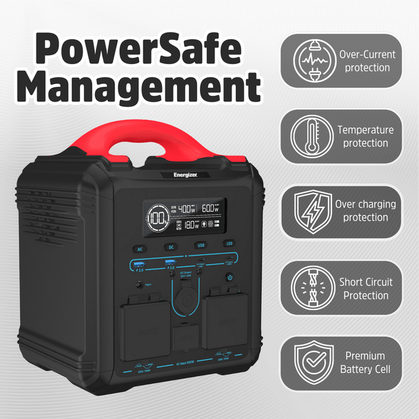 Energizer 550Wh Power Station PPS550W1F-UK portable battery pack, reliable power backup, available at Keans Claremorris