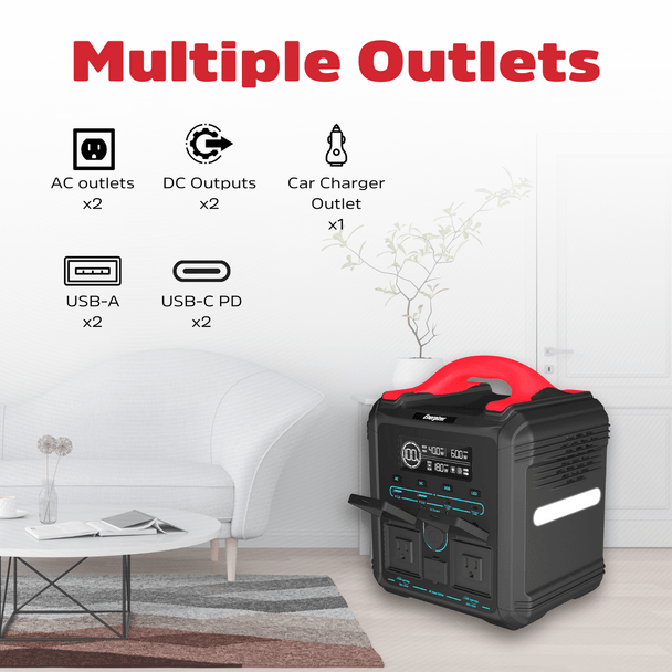 Energizer 550Wh Power Station PPS550W1F-UK portable battery pack for outdoor use, available at Keans Claremorris.