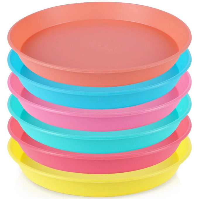 Plastic Plates in Net Multi-Coloured 6pce - Image 3