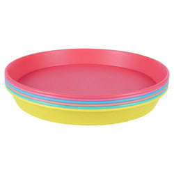 Plastic Plates in Net Multi-Coloured 6pce