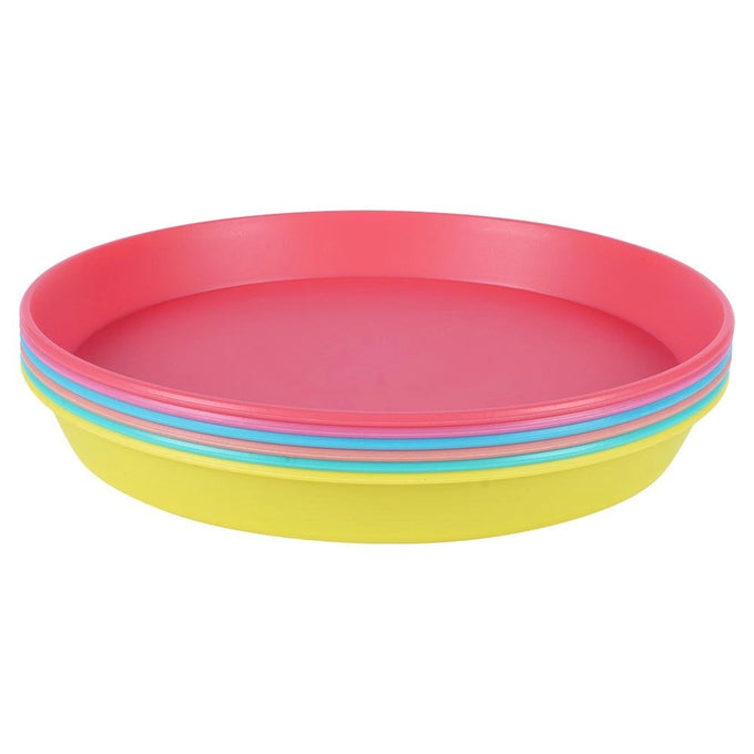 Plastic Plates in Net Multi-Coloured 6pce - Image 2