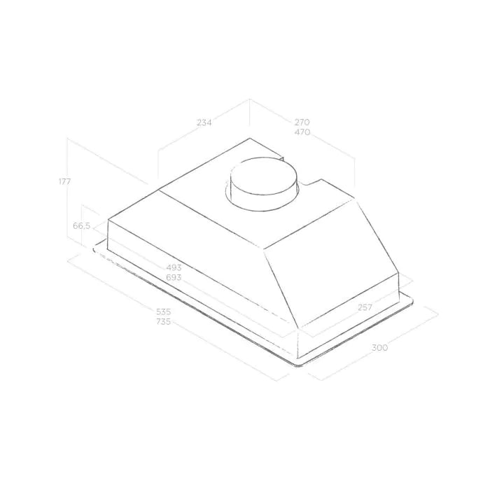 Elica 72cm stainless steel canopy hood for 80cm unit, sleek kitchen extractor fan – Keans Claremorris