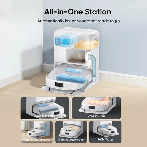 Eufy Robot Vacuum Omni C28 With Extra Dust Bags - White| T211AV20 - Image 4