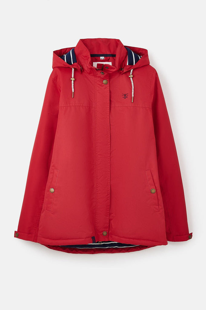 Red Eva Ladies Coat -20- stylish warm outerwear, perfect for winter. Available at Keans Claremorris.