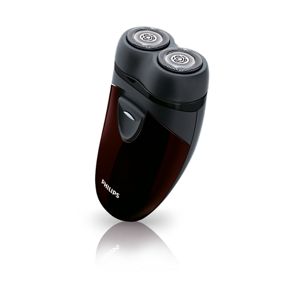 Philips Men's Electric Cordless Travel Shaver PQ206/18 with floating heads, self-sharpening blades, 60-min cordless use -