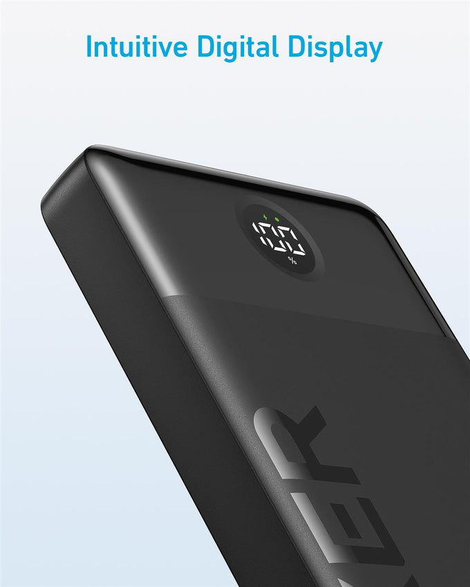 Anker Power Bank PowerCore 20K II 12W Black portable charger, high-capacity battery, available at Keans Claremorris