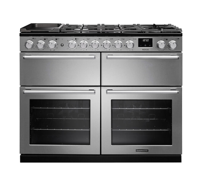 Rangemaster Nexus Dual Fuel 110cm Slow Cook Oven Chrome Trim Keans Claremorris