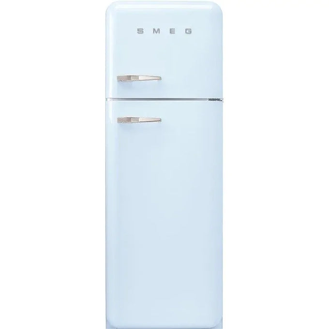 Smeg FAB30 Pastel Blue 60cm Retro Fridge Freezer, 50’s style, right hinge, LED lighting, 72L freezer – Kean’s Claremorris –