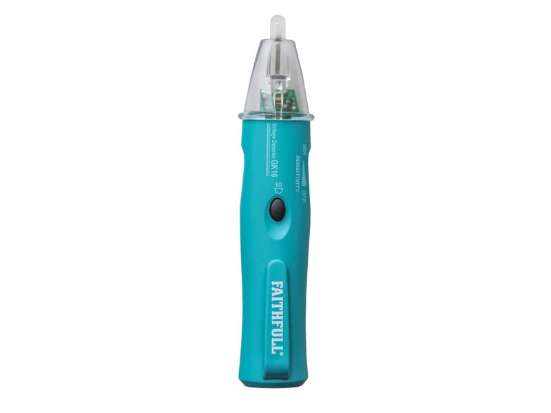 Faithfull Voltage Detector Stick FAIDETVOLT2 non-contact AC tester 5-1000V with LED buzzer, adjustable sensitivity, sold at