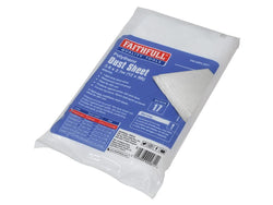 Faithfull Polythene Dust Sheet 3.6m x 2.7m, waterproof, rotproof, lightweight, ideal for DIY protection, available at Kean’s