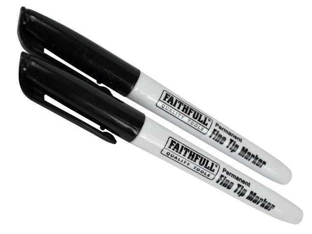 Fibre Tip Marker Pen 2 pack Black