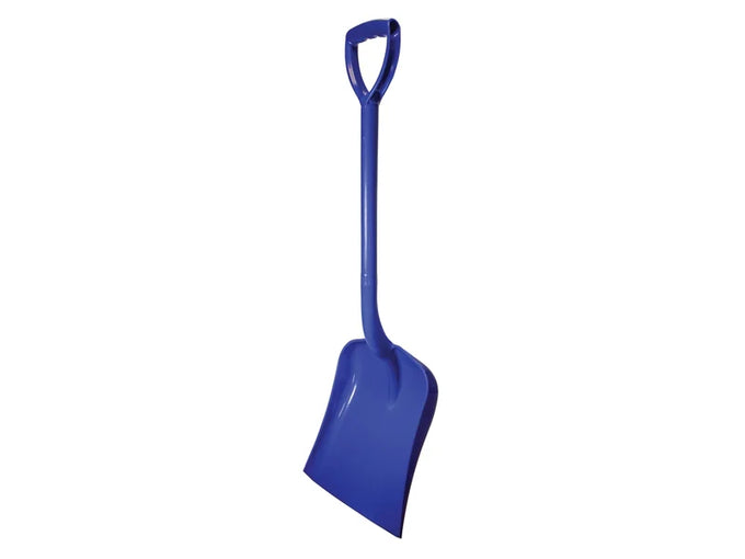 Blue plastic shovel for gardening and digging, durable and lightweight - available at Keans Claremorris.