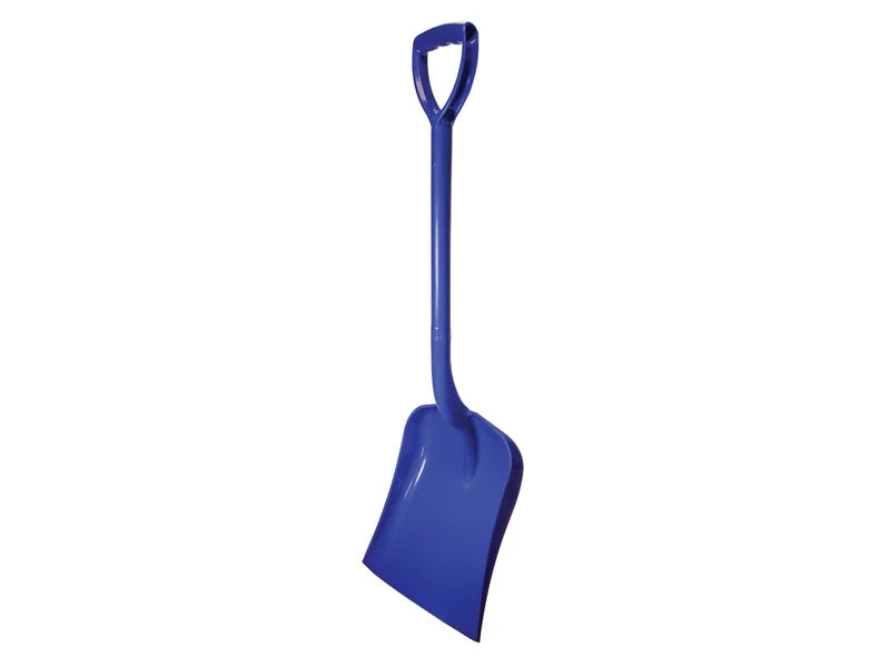 Blue plastic shovel for gardening and digging, durable and lightweight - available at Keans Claremorris.