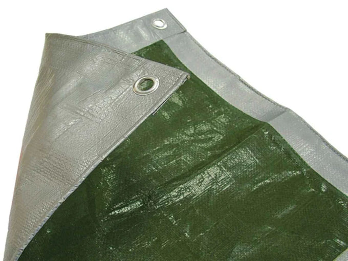 Tarpaulin Green/Silver 5.4 x 3.6m - KeansClaremorris