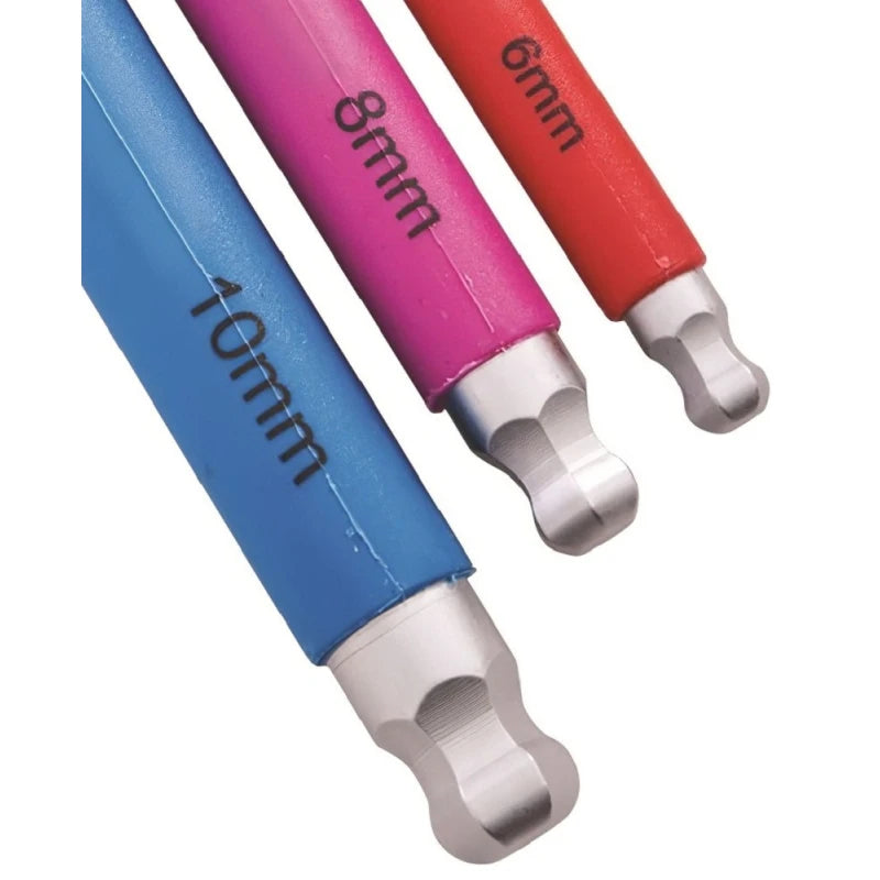 Faithfull 9 Piece Colour Coded Hex Key Set XMS24HEXKEYS, durable alloy steel, easy grip, available at Keans Claremorris