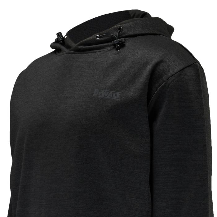DEWALT Falmouth Black Hoody, durable workwear sweatshirt, comfortable fit – available at Keans Claremorris.