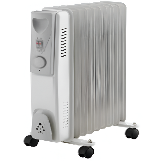 11 Fin Oil Filled Heater 2500W with thermostatic control, quiet operation, efficient heat – Keans Claremorris