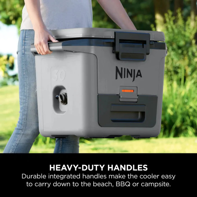 Ninja FrostVault 28L Hard Cooler with Dry Zone in Slate Grey, durable insulated cooler – Keans Claremorris
