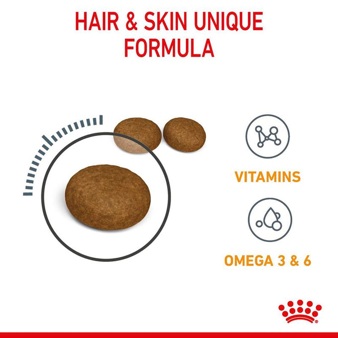 Royal Canin Hair & Skin Cat Food 400g – Supports healthy coat and skin – Available at Keans Claremorris