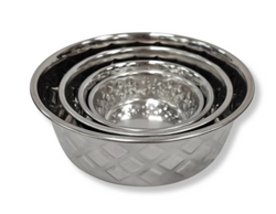 Hexagon Silver Bowl 1800ml – Stylish geometric design, durable metal, perfect for serving | Keans Claremorris