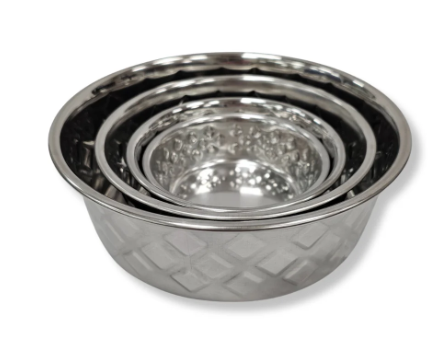 Hexagon Silver Bowl 1800ml – Stylish geometric design, durable metal, perfect for serving | Keans Claremorris
