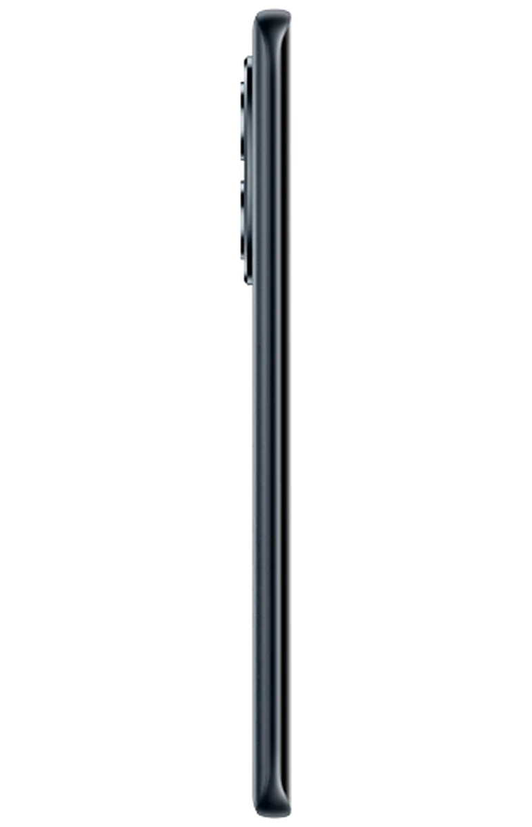 Side profile of Xiaomi Redmi Note 15 black smartphone showing slim design and camera bump.