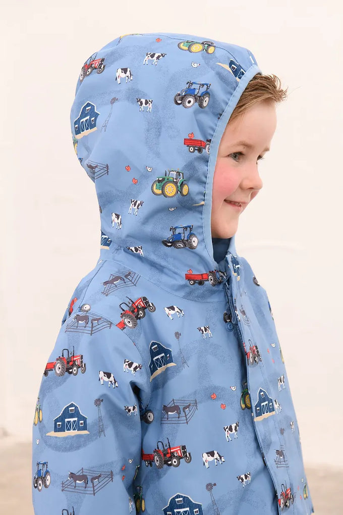 Finlay Boys Waterproof Coat – Farm Print - Image 4