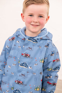 Finlay Boys Waterproof Coat – Farm Print