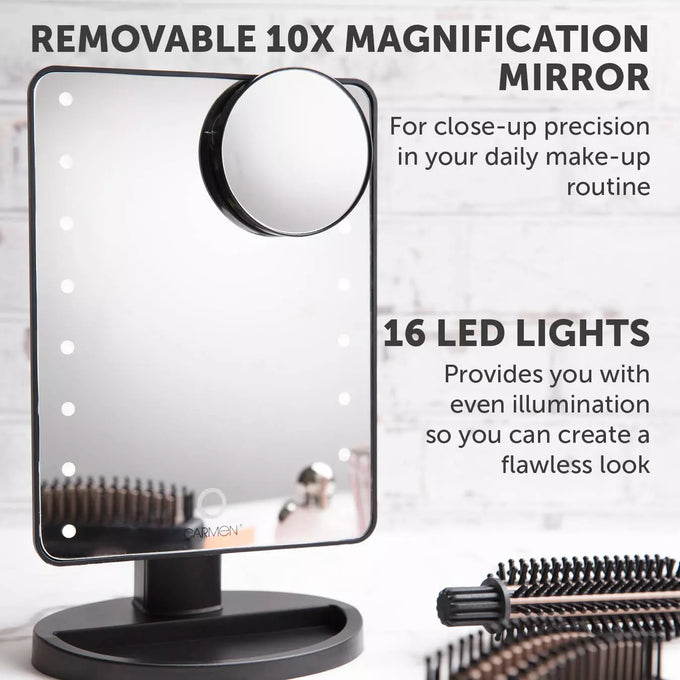 Carmen LED Illuminated Mirror with bright lighting, sleek design – available at Keans Claremorris.