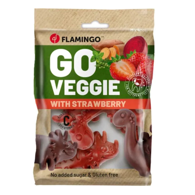 Dental Sticks for Dogs - Dino - Strawberry - Image 1