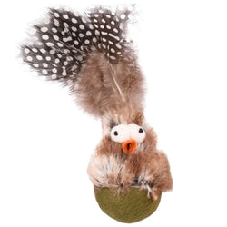 Natura Delight Wobbler Bird Mix Cat Toy with feathers and bell, interactive fun for cats - Keans Claremorris